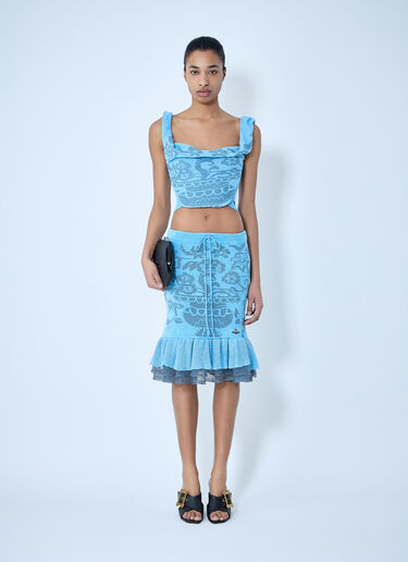 LN-CC® - Vivienne Westwood: Julia Bodice Top - Blue Vivienne Westwood Julia Bodice Top Blue vvw0264013