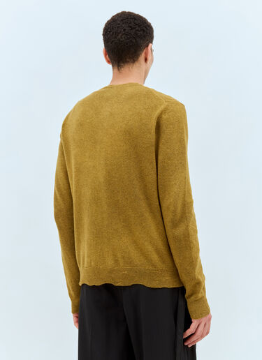 LN-CC® - Acne Studios: Crewneck Cardigan - Khaki Acne Studios Crewneck Cardigan Khaki acn0157006