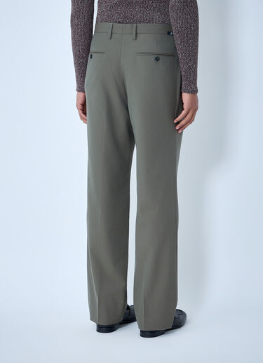 LN-CC® - Prada: Wide-Leg Wool Pants - Green Prada Wide-Leg Wool Pants Green pra0163056