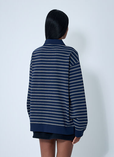 Miu Miu Striped ZIp-Up Polo Shirt Red miu0262092