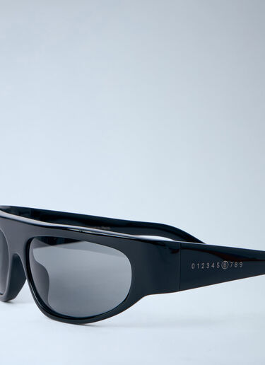 LN-CC® - Retrosuperfuture x MM6: Rectangular Frame Sunglasses - Black Retrosuperfuture x MM6 Rectangular Frame Sunglasses Black rmm0364001