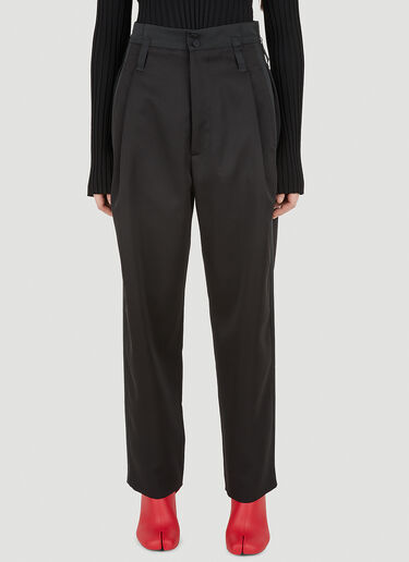 LN-CC® - Meryll Rogge: Pleated Tuxedo Pants - Black Meryll Rogge Pleated Tuxedo Pants Black mrl0248007
