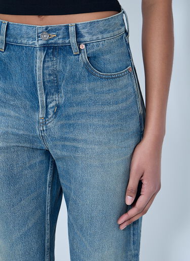 LN-CC® - Saint Laurent: 90s High-Rise Cropped Slim Jeans - Blue Saint Laurent 90s High-Rise Cropped Slim Jeans Blue sla0263016