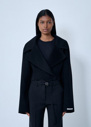 LN-CC® - Sportmax: Wool Coat - Black Sportmax Wool Coat Black spx0263003