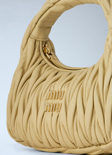 LN-CC® - Miu Miu: Wander Nappa Matelassé Hobo Bag - Yellow Miu Miu Wander Nappa Matelassé Hobo Bag Yellow miu0264200