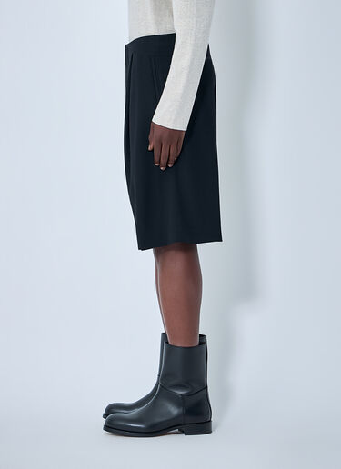 LN-CC® - The Row: Sayed Wool Shorts - Black The Row Sayed Wool Shorts Black row0164003