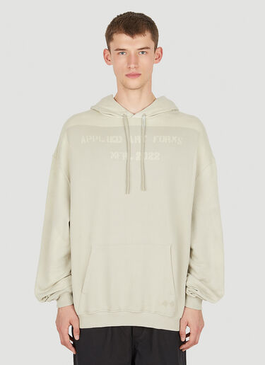 LN-CC® - Applied Art Forms: Spray Stencil Hooded Sweatshirt - Beige Applied Art Forms Spray Stencil Hooded Sweatshirt Beige aaf0150009