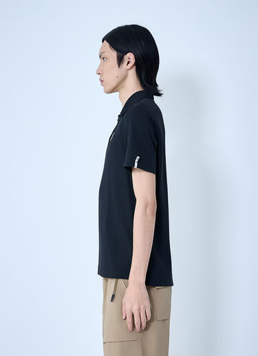 LN-CC® - Moncler Grenoble: Embroidered Logo Polo Shirt - Black Moncler Grenoble Embroidered Logo Polo Shirt Black mog0164007