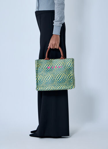 LN-CC® - Marni: Small Basket Bag - Green Marni Small Basket Bag Green mni0263023