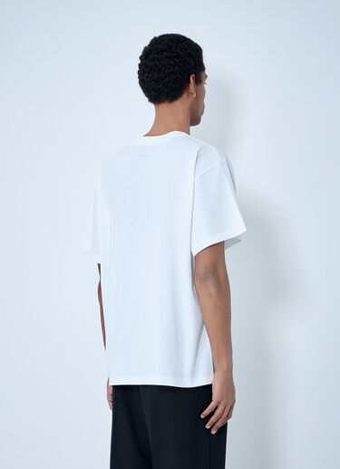 MM6 Maison Margiela 纯棉平纹针织Logo T恤 白色 mmm0163016