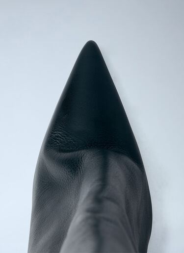 LN-CC® - Rick Owens: Cantilever 8 Sharp Flared Boots - Black Rick Owens Cantilever 8 Sharp Flared Boots Black ric0263052