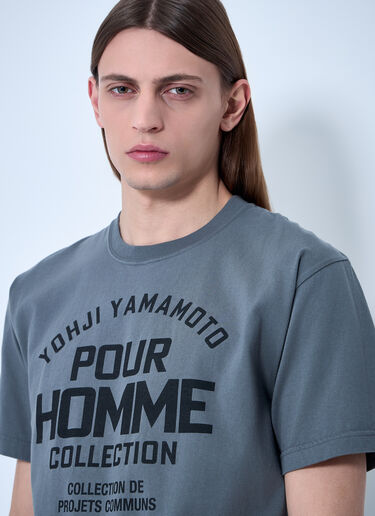 LN-CC® - Yohji Yamamoto: Logo Motif T-Shirt - Grey Yohji Yamamoto Logo Motif T-Shirt Grey yoy0160023