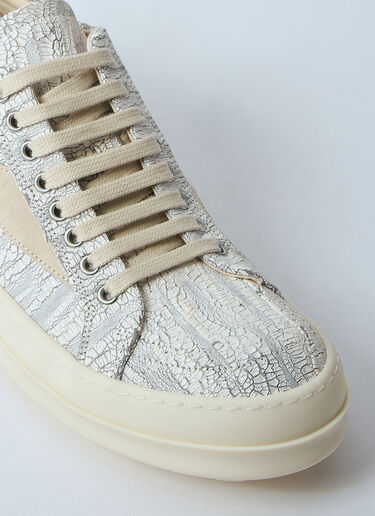 LN-CC® - Rick Owens DRKSHDW: Coated Vintage Sneakers - White Rick Owens DRKSHDW Coated Vintage Sneakers White drk0160020