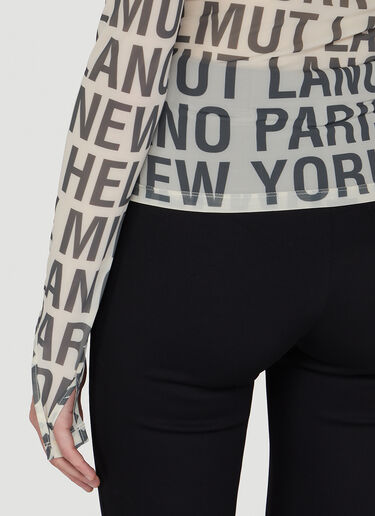 Helmut Lang Destination Print Top White hlm0247004
