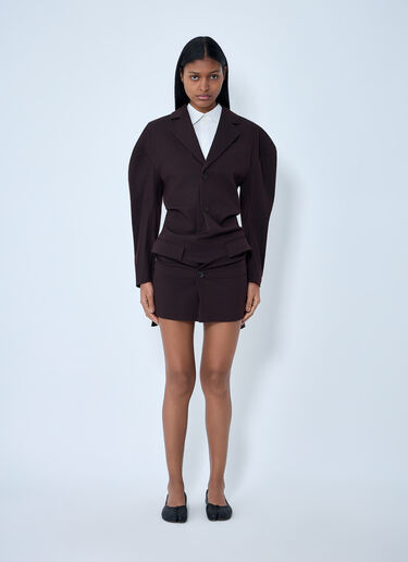Issey Miyake 修身西装迷你连衣裙 棕色 ism0263003
