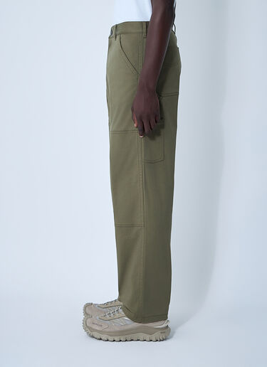 LN-CC® - Moncler: Logo Patch Pants - Olive Moncler Logo Patch Pants Olive mon0161041