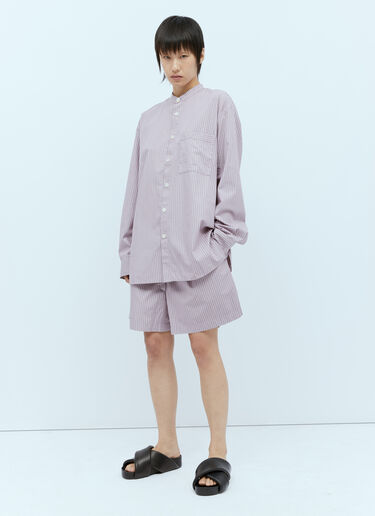 LN-CC® - Tekla: x Birkenstock Band Collar Shirt - Purple Tekla x Birkenstock Band Collar Shirt Purple tek0355004