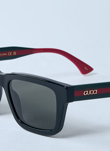 LN-CC® - Gucci: Rectangle Frame Sunglasses - Black Gucci Rectangle Frame Sunglasses Black gus0159084