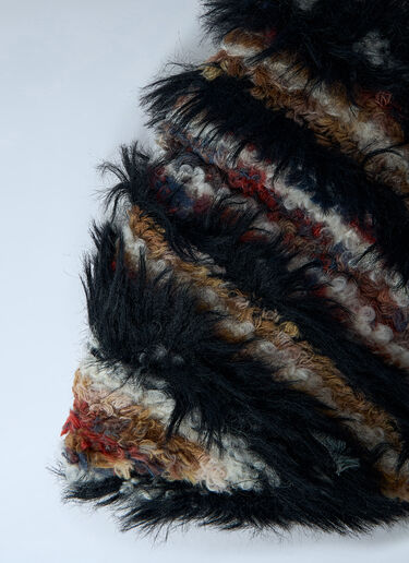 LN-CC® - Kiko Kostadinov: Chevron Knit Scarf - Black Kiko Kostadinov Chevron Knit Scarf Black kko0262010