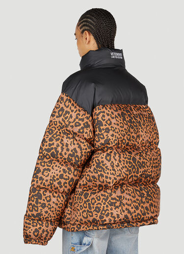 VETEMENTS 豹纹印花蓬松夹克 棕色 vet0254002