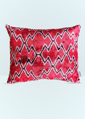 Les-Ottomans Velvet Cushion Red wps0691364