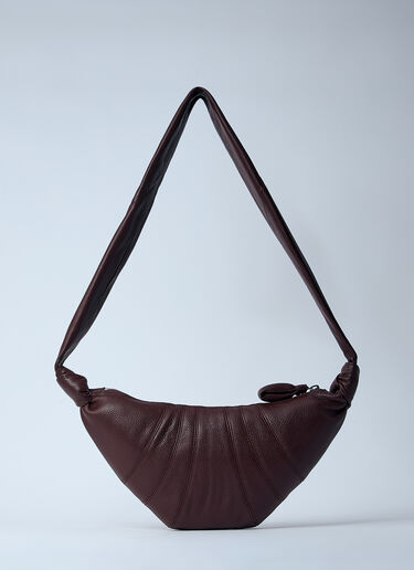 LN-CC® - Lemaire: Small Croissant Shoulder Bag - Brown Lemaire Small Croissant Shoulder Bag Brown lem0360009