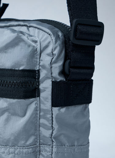 LN-CC® - Stone Island: Logo Motif Crossbody Bag - Grey Stone Island Logo Motif Crossbody Bag Grey sto0164091