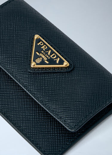 LN-CC® - Prada: Saffiano Card Holder - Black Prada Saffiano Card Holder Black pra0264201