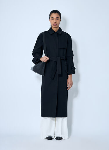 LN-CC® - Max Mara: Heavy-Duty Trench Coat - Black Max Mara Heavy-Duty Trench Coat Black max0260034