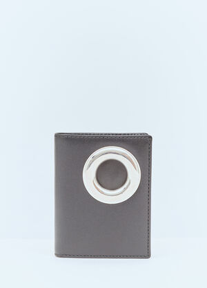 Comme des Garçons Wallet Silver Eyelet Wallet Black cdw0357010