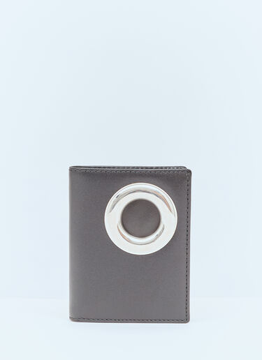Comme des Garçons Wallet Silver Eyelet Wallet Black cdw0357010