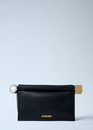 Jacquemus La Pochette Rond Carré Clutch Black jac0260054