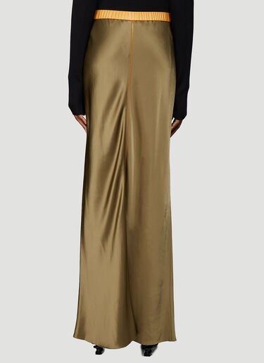 Helmut Lang Satin Slip Skirt Green hlm0237006