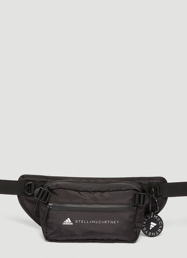 LN-CC® - adidas by Stella McCartney: Logo Charm Belt Bag - Black adidas by Stella McCartney Logo Charm Belt Bag Black asm0246004