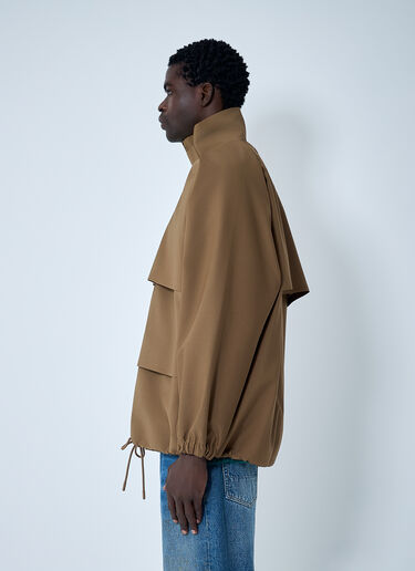LN-CC® - Lacoste: Technical Stand Collar Jacket - Camel Lacoste Technical Stand Collar Jacket Camel lac0162012