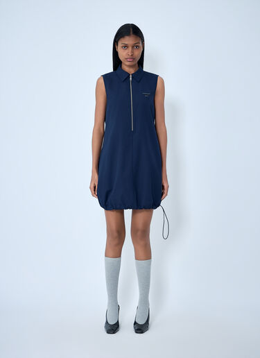 Prada Logo Motif Cargo Dress Blue pra0264030