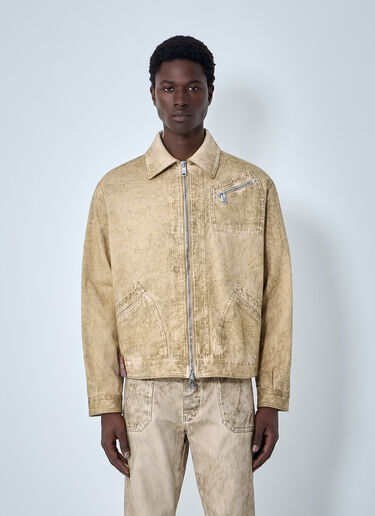 LN-CC® - Vivienne Westwood: Denim Zip Jacket - Beige Vivienne Westwood Denim Zip Jacket Beige vvw0164010