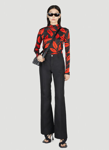 Meryll Rogge Leaf Print Top Red mrl0252006