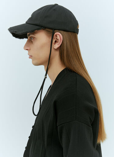 LN-CC® - Jacquemus: La Casquette Artichaut Baseball Cap - Black Jacquemus La Casquette Artichaut Baseball Cap Black jac0356007