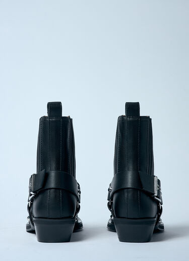 LN-CC® - GANNI: Low-Cut Western Chelsea Boots - Black GANNI Low-Cut Western Chelsea Boots Black gan0259054