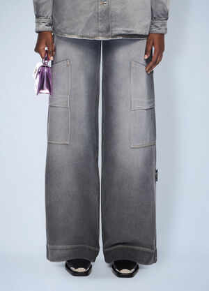LN-CC® - Off-White: Denim Toybox Cargo Pants - Black Off-White Denim Toybox Cargo Pants Black ofw0262083