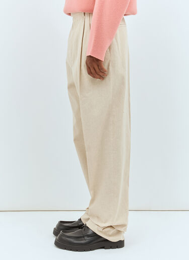 LN-CC® - Bottega Veneta: Natural Crisp Poplin Pants - Beige Bottega Veneta Natural Crisp Poplin Pants Beige bov0158006