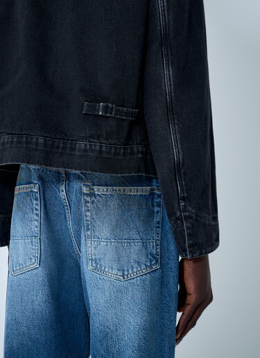 LN-CC® - Maison Margiela: Denim Zip-Up Jacket - Black Maison Margiela Denim Zip-Up Jacket Black mla0161001