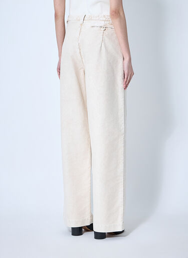 LN-CC® - Maison Margiela: Wide Leg Pants - Beige Maison Margiela Wide Leg Pants Beige mla0259010