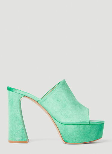 LN-CC® - Gianvito Rossi: Holly High Heel Mules - Green Gianvito Rossi Holly High Heel Mules Green gia0251014