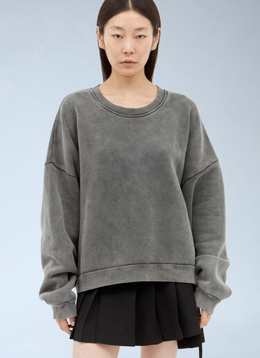 LN-CC® - Acne Studios: Logo Patch Sweatshirt - Grey Acne Studios Logo Patch Sweatshirt Grey acn0357002