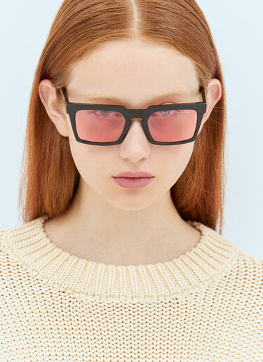 LN-CC® - Clean Waves: Type 02 Mid Sunglasses - Black Clean Waves Type 02 Mid Sunglasses Black clw0357007