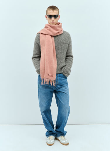 Acne Studios Fringe Wool Scarf Pink acn0155051
