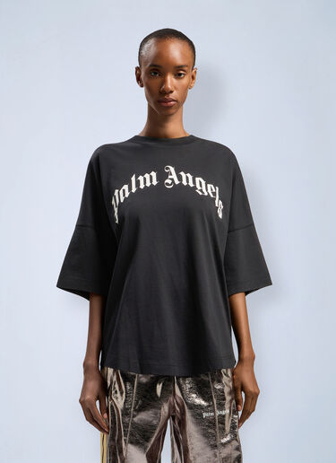 Palm Angels カーブロゴオーバーTシャツ ブラック pma0262073