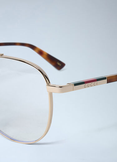 Gucci Square Glasses Gold gus0362004